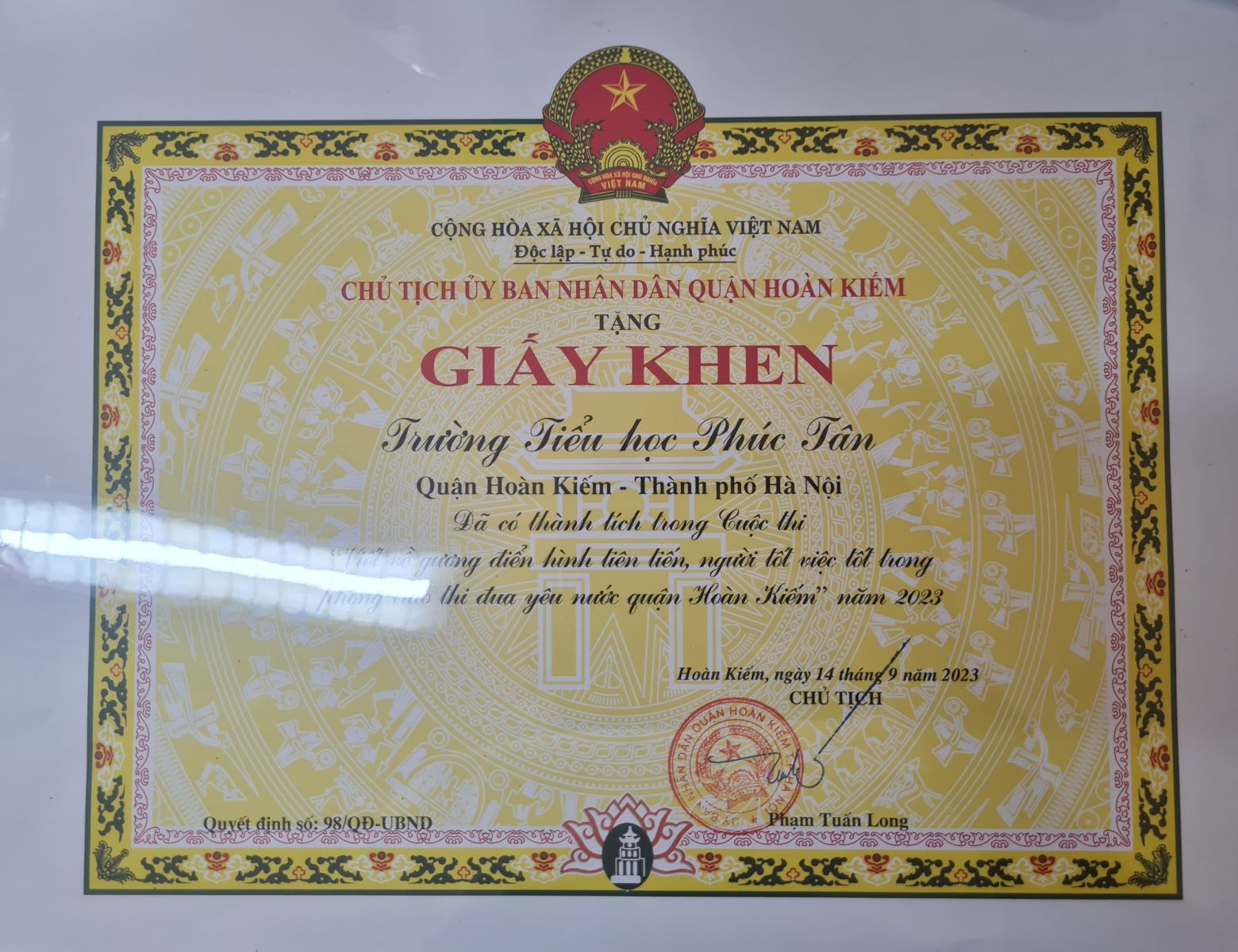 Thành tích giáo viên