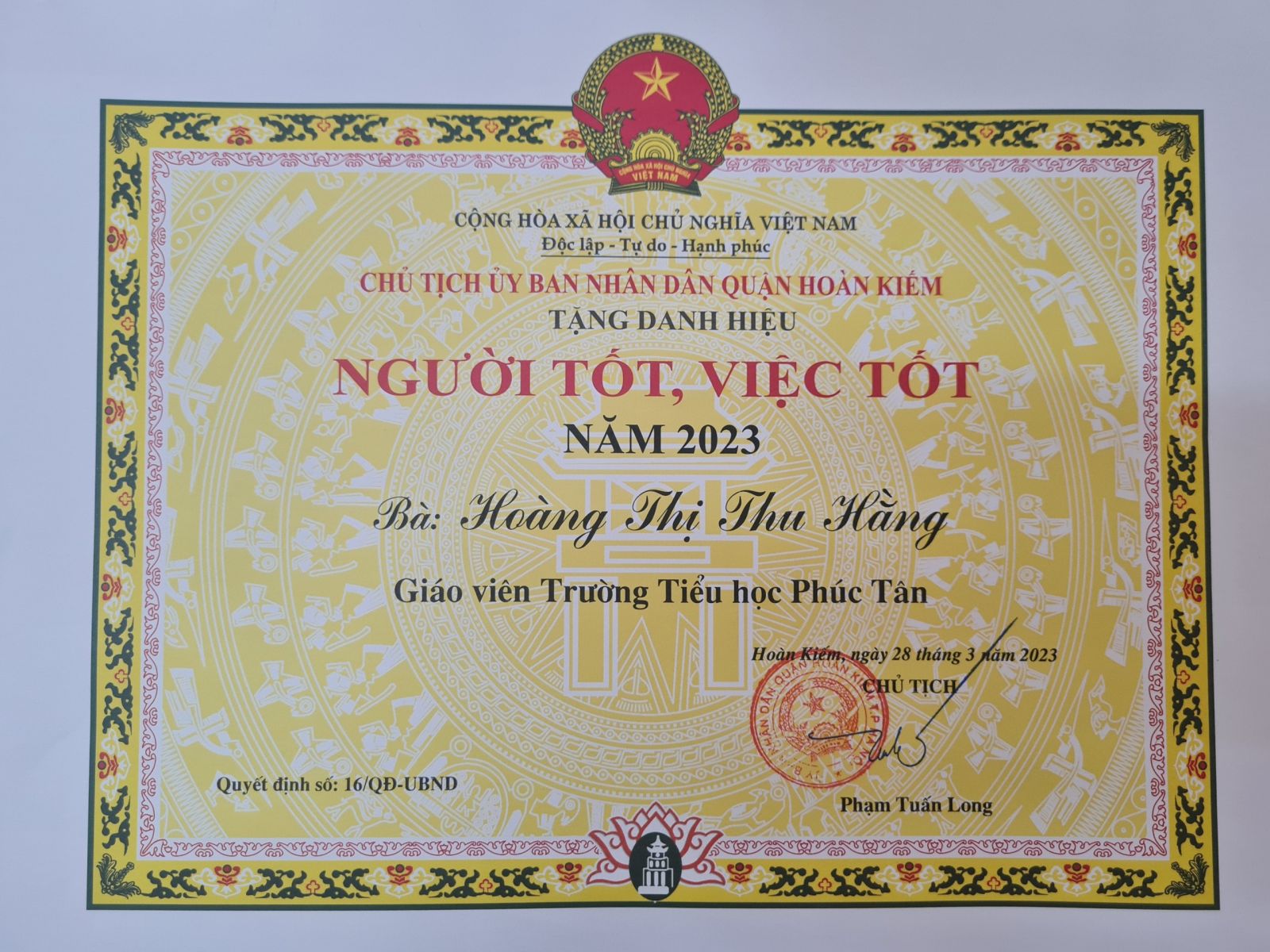 Thành tích học sinh